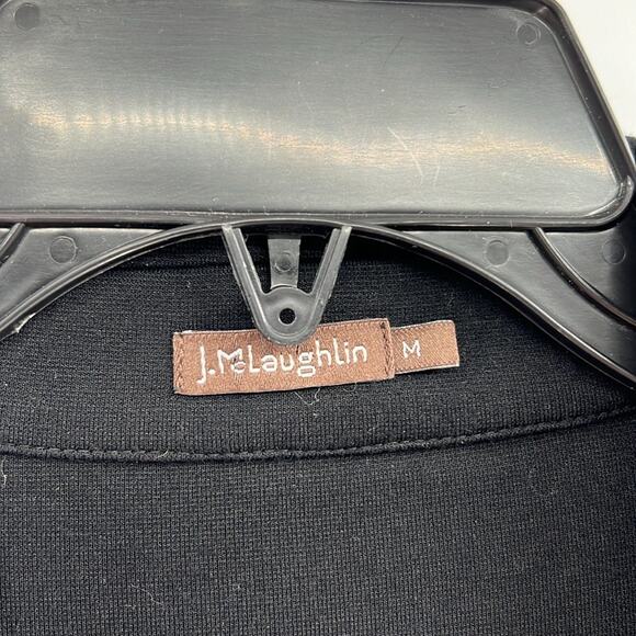 J. McLaughlin Women's Tunic Polo Pullover Top - Black - Medium - Picture 2 of 7